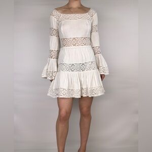 Free People‎ Pippa Dress in Ivory Combo Lace Mini Size S